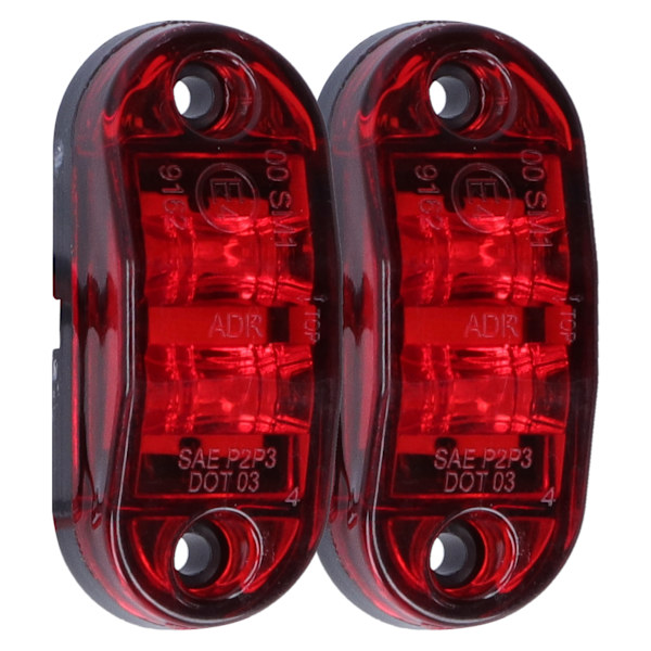 10-30V 2LED sivuvilkkuvalo Kirkas suuntavilkkuvalo autoihin Kuorma-autoihin Perävaunuihin Matkailuautoihin Punainen