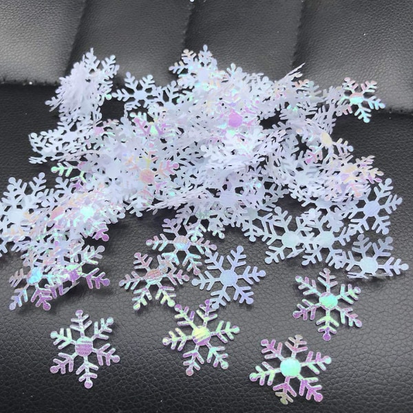 1 sæt snefnug konfetti bryllup snefnug konfetti bryllupsfest dekorativ konfetti julepynt forsyninger blue