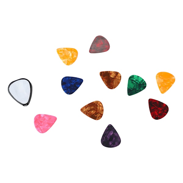 10 ST Guitar Pick Plectrum och Guitar Pick Hållare Set Bärbara bastillbehör Verktyg