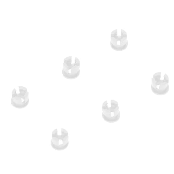 200 stk LED-holder plast flatt spenne lysdiodefeste for indikator DIY-eksperiment 0,1 tommer hvit