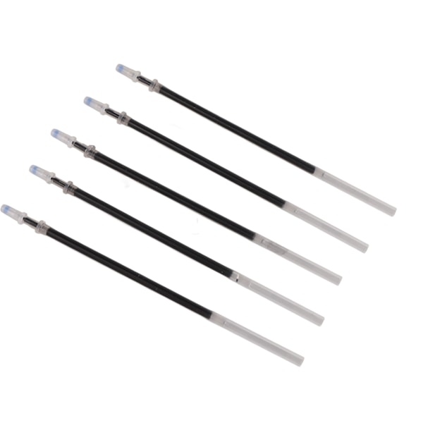Gelpen-efterfyldninger 0,5 mm Linjebredde Udjævning Skrivning Slidstærk Gel Ink Pen Efterfyldninger Udskiftning af Kontormateriale Sort 5 Nåle Efterfyldninger