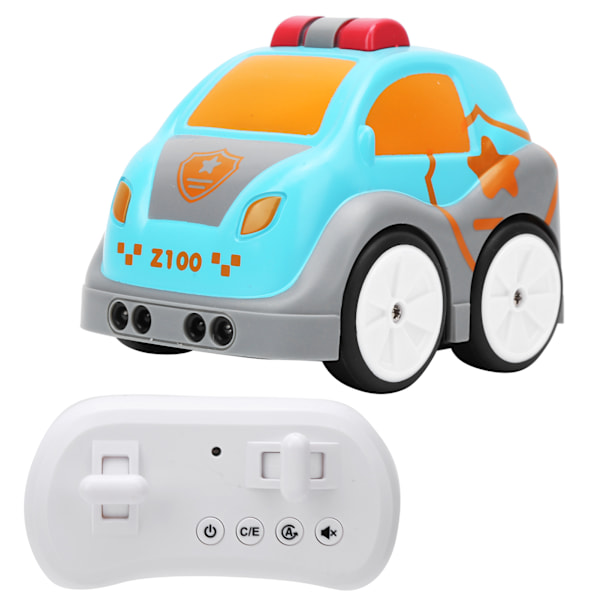 Tecknad Intelligent RC-bil Handkontrollerad efter trådlös upptäckt spår Toy CarGray Blue