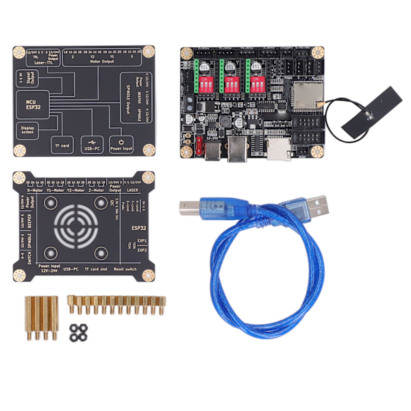 Lasergraveringsstyringskort MKS DLC32 V2.1 Offline Kontrol 32bit WIFI Graveringsmaskine Moderkort og Beskyttelsesetui