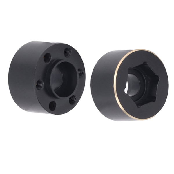 2st 1,9 2,2 tums hjul Hexnav bredda adapter Mässing svart hjulfälg Adapter för fjärrkontroll bil 12mm / 0,5in