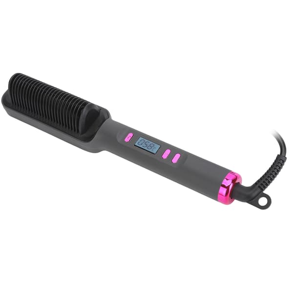 Rettebørste 3D-tenner Multi Temp-moduser PTC Jevn Oppvarming Negativ ion Auto Av Rettekam 110‑220V US-plugg