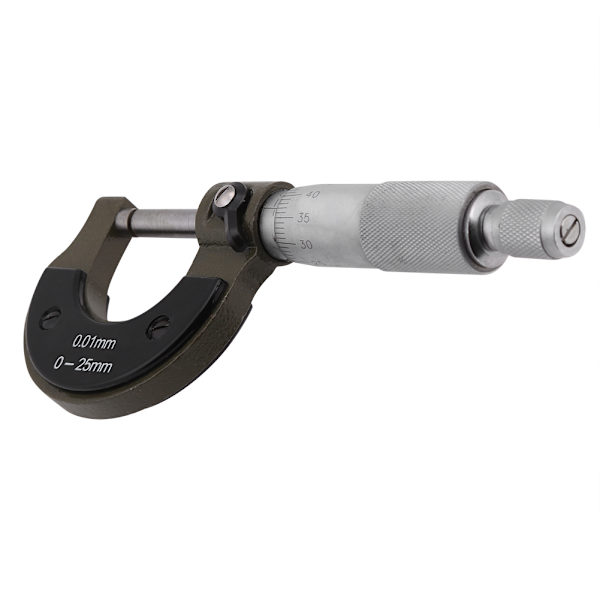 1 st hög precision utvändig mikrometer tjockleksmätare 0-25 mm mätområde