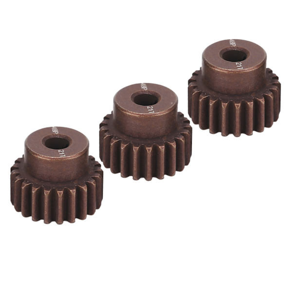 3 stk RC 3,175 mm 48DP 21T stålpinjonggearsæt til 1/10 RC bil børsteløs børstet motor