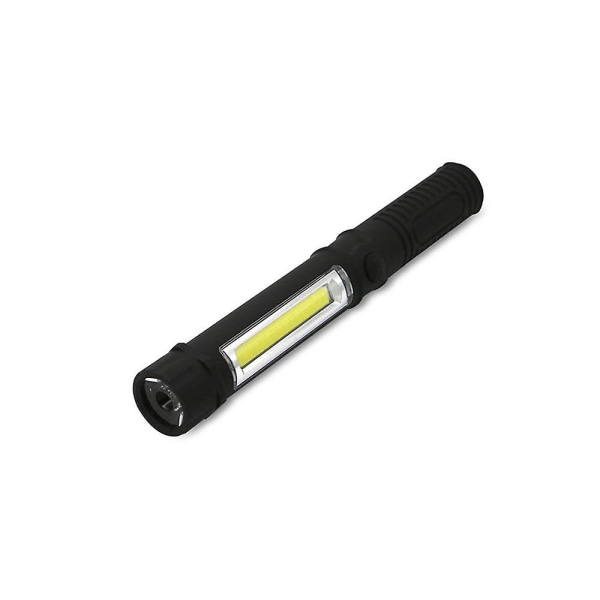 Multifunktion Cob Led Mini Pen Light Work Inspection Ficklampa Ficklampa med bottenmagnet och klämma Black