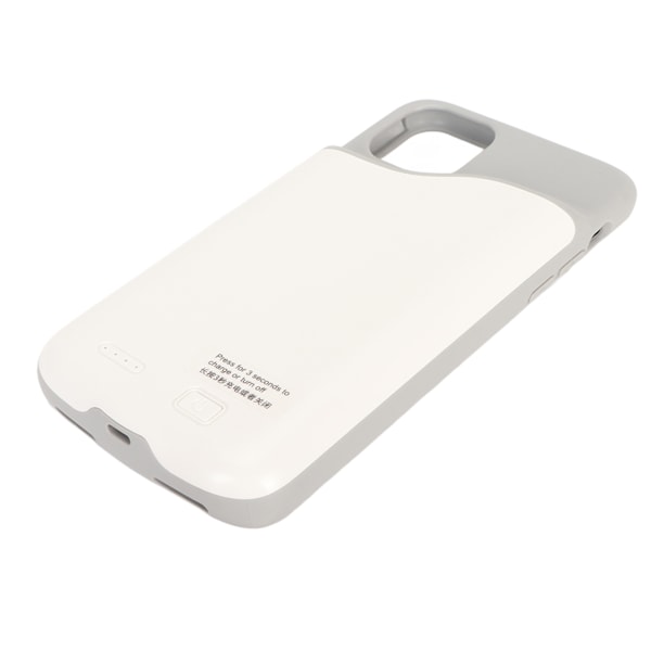 Telefonbatterifodral för IOS 11 Pro Max 6,5 tum förlängt laddningsskydd 6000mAh Uppladdningsbar indikator Slimt fodral Vit