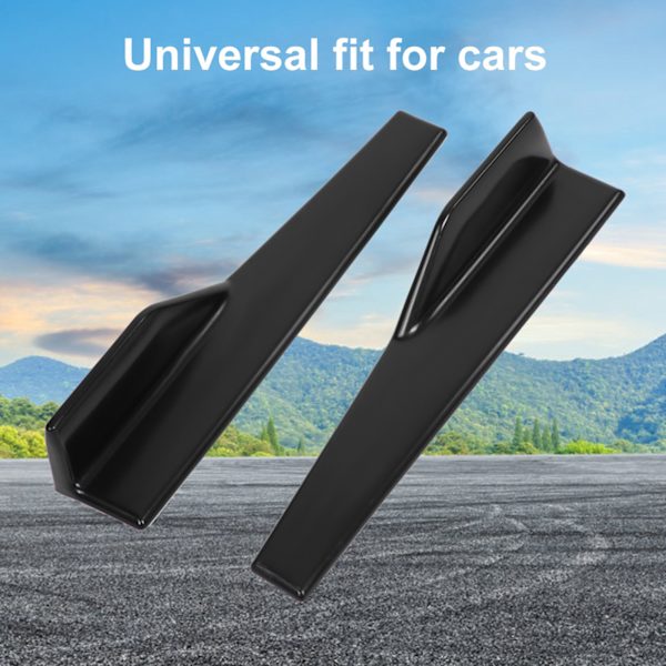 2 kpl Auton yleismallin mattamusta sivuhame Rocker Splitter Winglet Wings Canard Diffuser