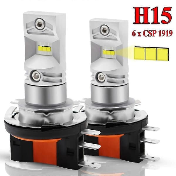 2st H15 LED Dimljus Hög Effekt Kompatibel med Bil Auto Extern LED Dimljus Strålkastare