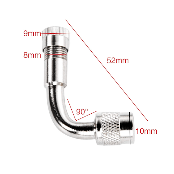 45/90/135 graders Bil Motorcykel Cykel Ventil Adapter Dæk Slange Forlænger Adapter