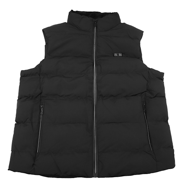 Elektrisk oppvarmet vest med 15 varmesoner, lett, vanntett, dobbel kontroll, USB-oppvarmet vest for camping, ski, utendørs, 3XL