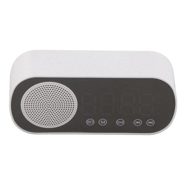 Digitaalinen herätyskello HIFI FM-radio Latautuva Bluetooth 5.0 kaiutin Peilikello lukemiseen ja matkustamiseen