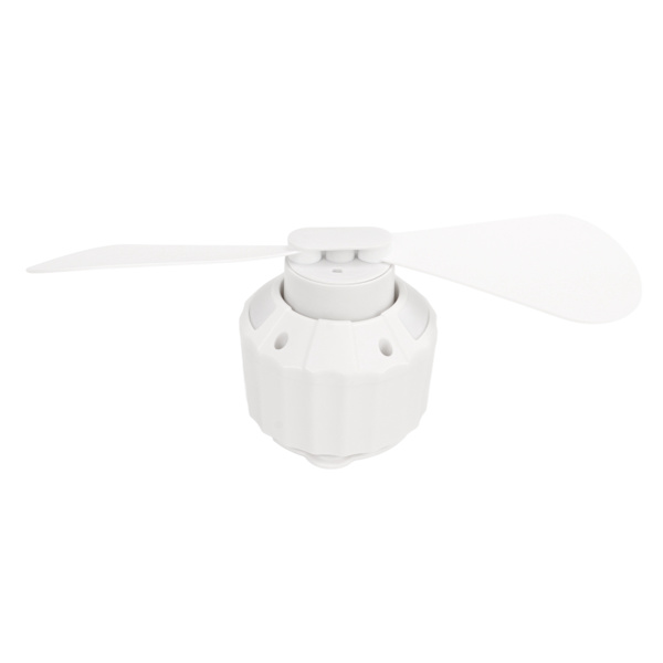 Telt Loftventilator Udendørs Bærbar Dobbeltbladet Ventilator Camping USB Lys Elektrisk Ventilator Hvid 5200mAh