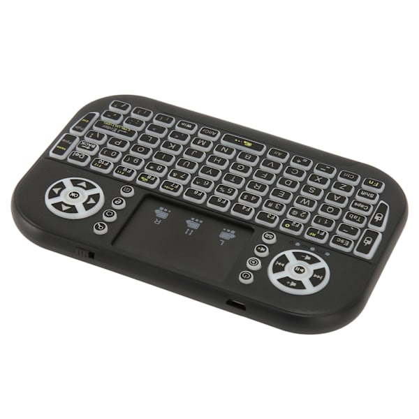 2,4 GHz mini trådlöst Bluetooth-tangentbord med pekplatta Bakgrundsbelyst bärbart tangentbord Fjärrkontroll för laptop PC TV Box