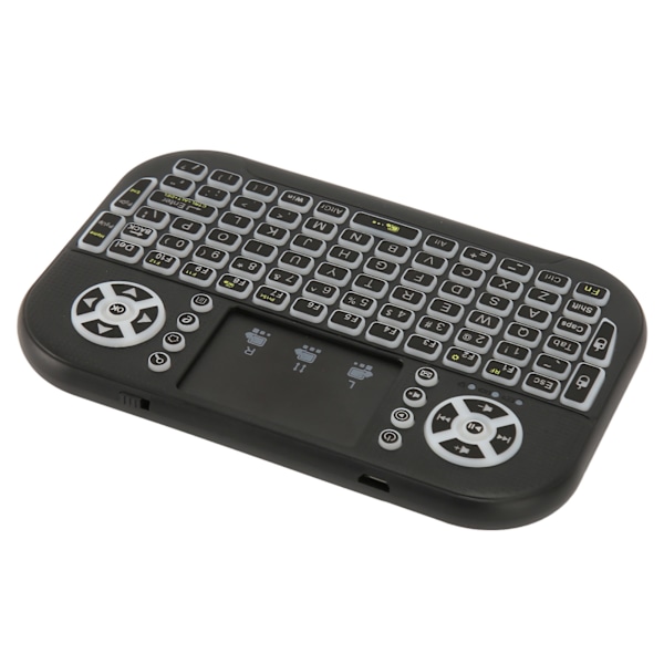 2,4 GHz mini trådløst Bluetooth-tastatur med touchpad Baggrundsbelyst bærbart tastatur Fjernbetjening til laptop PC TV Box