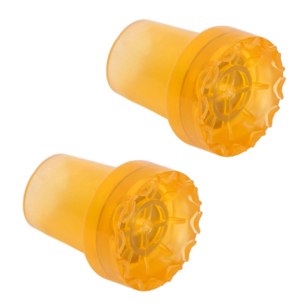 2 st Kryckfotsdynor Slitstarka skyddande rundfotsdesign 360 graders roterbar förtjockade gummikäppar Fötter täcker Orange