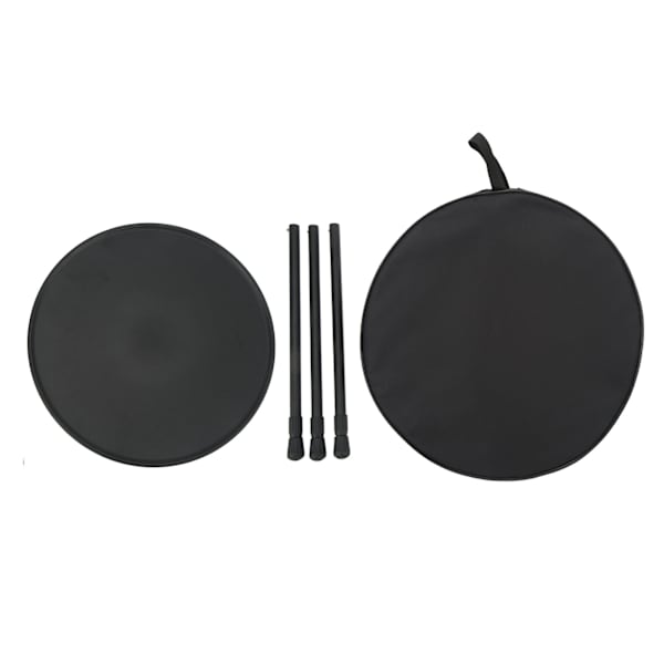 Fällbart camping runt bord aluminiumlegering Lyftbart bärbart picknick campingbord för självkörande husbilsutrustning matt svart