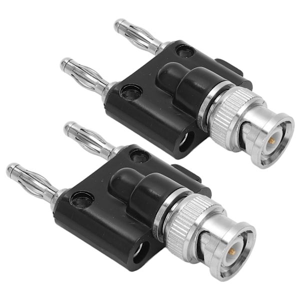 2st 2-vägs bananplugg BNC hane till 2-rad högtalarkabel Terminalkontakter Adapter J.20021 4mm