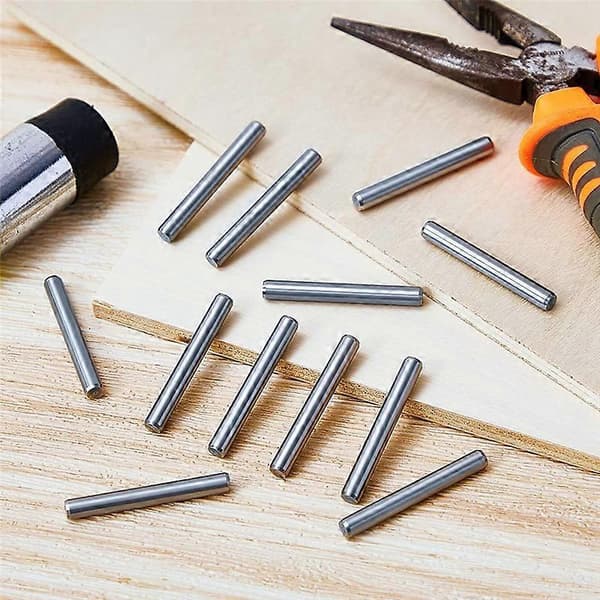 32 stk. 5 mm x 40 mm hyllekonsoller, pinner, hyller, styrepinner, rustfrie hyllepinner, metallbøker Silver
