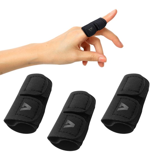 Fingerskinne Fingerbeskyttelse, 3 stykker justerbare fingerbøjler Stabilisator Fingerbeskytter til brækkede fingre, gigt, fingerdeformitet