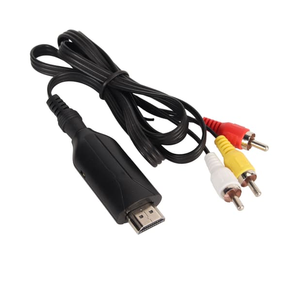 【NX】HD Multimedia Interface till RCA-omvandlare stöder 4K 30hz HD Multimedia Interface till äldre TV-adapter för bildskärmsprojektor