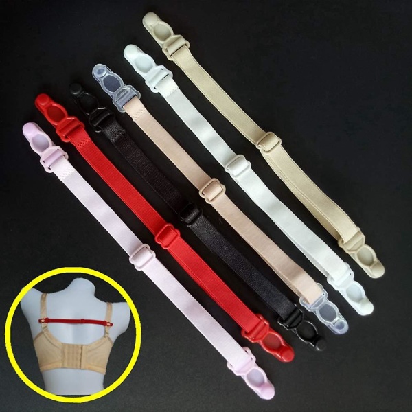 10 stk sklisikre kvinner BH-stroppklemmer Justerbar BH-spenne BH-stropperholder Black