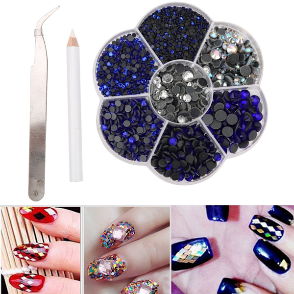 Glas Rhinestones Flad Hot Fix Strass til Nail Art DIY Smykker Tøj Telefon Cover Dekoration4