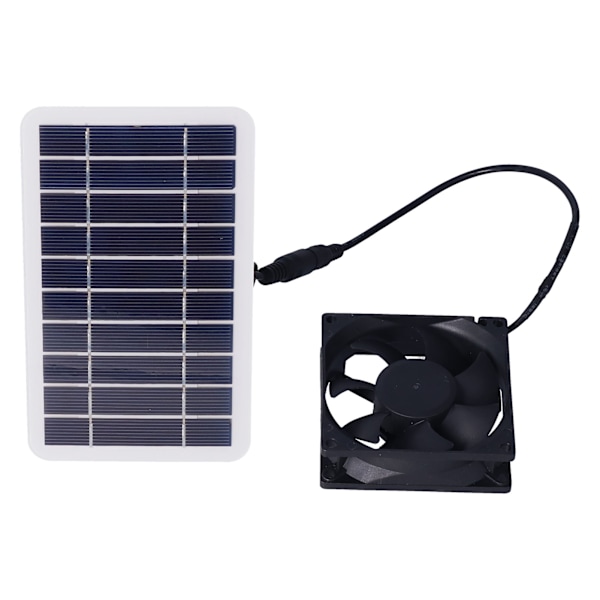 2,5W solcellepanel vifte Solvifte for husdyrutblåsning for utendørs planting