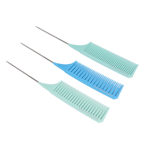 3st Parting Comb Professionell Pålitlig Glänsande Rund Bekvämt Praktiskt Kompakt Slitstarkt hårverktyg för frisörsalongerSet 2