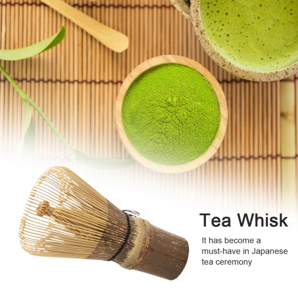 Bambus japansk stil Matcha te visp børste te tilbehør til Matcha te fremstillingBambus 100 tænder