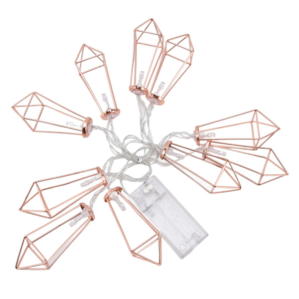 Fairy Lights -ketjut 10 LED-helmeä 1,5 m Sisätiloihin String Lights Koristelu Rose Gold makuuhuoneeseen Sänkyyn Olohuoneeseen