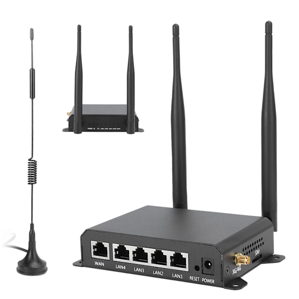 Trådløs Wifi-router 300m 4G LTE USB-modem Hotspot med SIM-kort CHU US-stik 100‑240V
