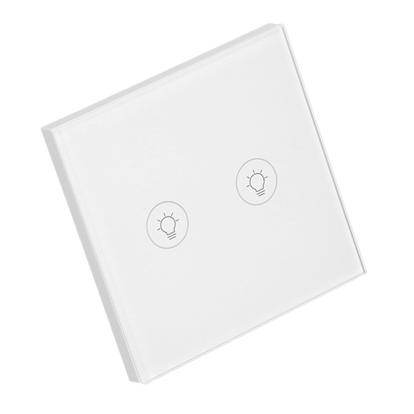 Vægberøringslyskontakt Timing Funktion Hærdet glas dimmer Smart APP styret lyskontakt til Zigbee 90‑250V