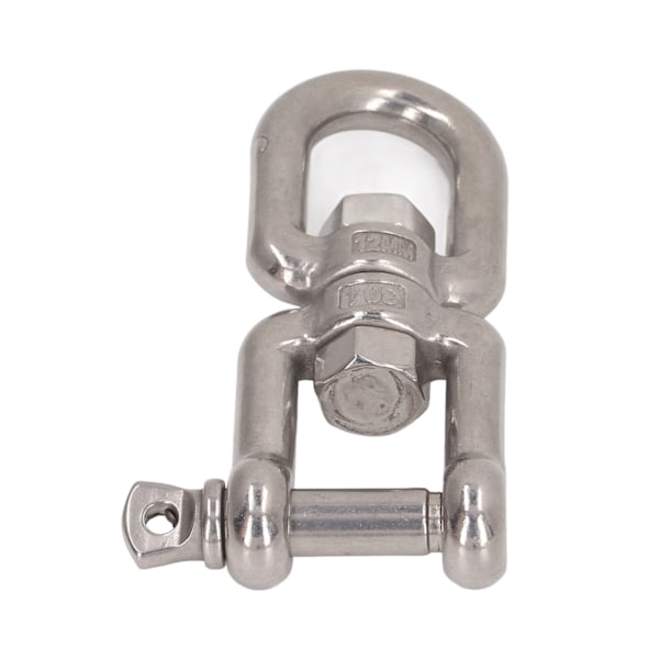 Dobbelt Kjeve-Shackle Profesjonell Heavy Duty 304 Rustfritt Stål Rullende Shackle Enhet for Sving Klatring Tau 12mm/0.47in