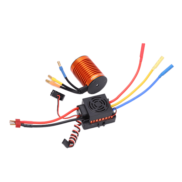 F540 3300KV 4P Børsteløs Motor Sæt med Vandtæt Børsteløs 60A ESC til 1/10 RC Bil Opgraderingsdele
