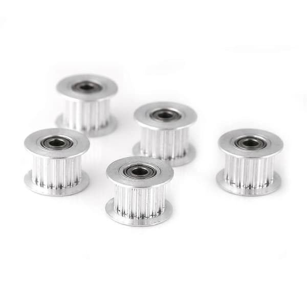 st. aluminium 2GT remskive til 3D-printer (B6 mm, 16T, boring 3, tandet)