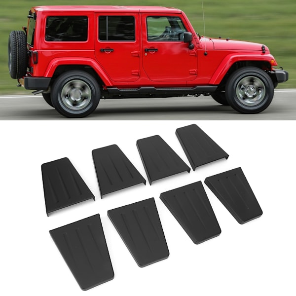 8 st Dörrgångjärnsskydd Trimtillbehör Passar för Jeep Wrangler JK 4-dörrars 2007-2016