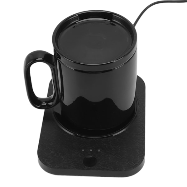 Smart Mug Warmer 3 Gears Control USB-driven Värmeunderlägg Mjölkkopp Isolering Varmare Svart