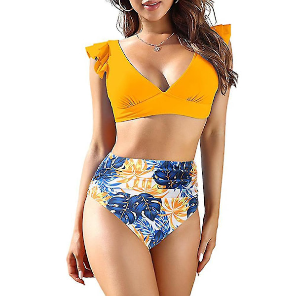 High Waisted Yellow Bikini Set - XL