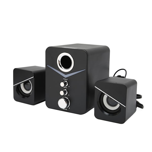 D‑221 Bluetooth-computerhøjttaler Deep Bass 2.1-kanals Mini Desktop-højttaler til bryllupsfest Sort