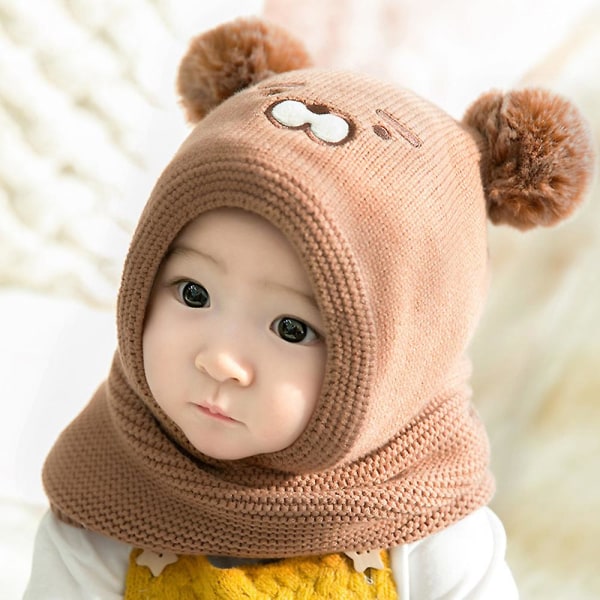 Babymössa och halsduk Integrerad mössa Högkvalitativt polyestertyg  Vinterhatt Vinteranvändning för spädbarn Småbarn Bebisar Coffee ba60 |  Coffee | Fyndiq