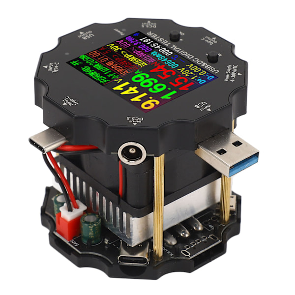 USB Tester 65W Bluetooth Digital Spænding Strøm Strømresistens Kapacitet USB Strømmåler 3,6‑32V