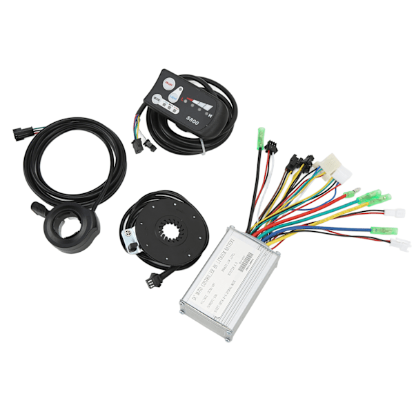 Elcykel 15A Controller 36V 48V Common Speed ​​Controller med LED S800 Display Panel för 250W 350W motor