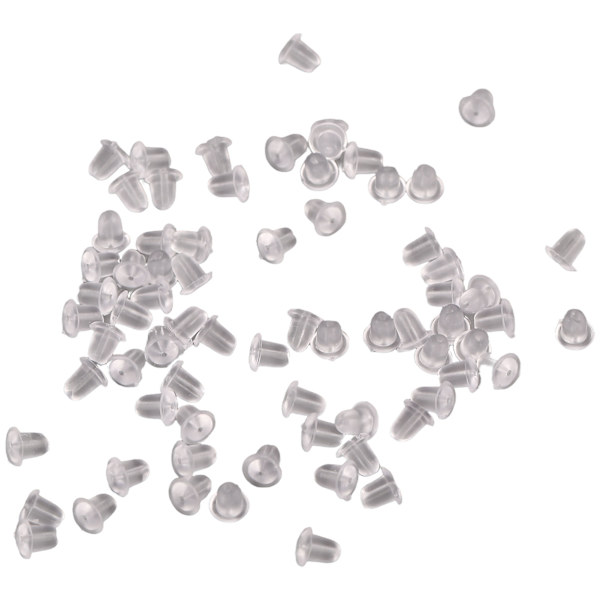 10.000 stk Gummi Ørestikker 5 mm Transparent Gummi Fleksibel Giftfri Klar Ørestikker til Smykker Ørestikker DIY