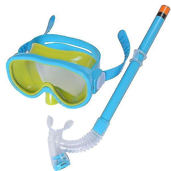 Light Blue Children's Diving Snorkeling Swimming Goggles, Large Frame