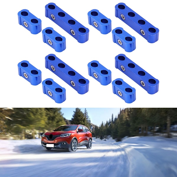 12 st flätade tändstiftskabelhållare, separeringsklämma, passande kit för 8 mm 9 mm 10 mm