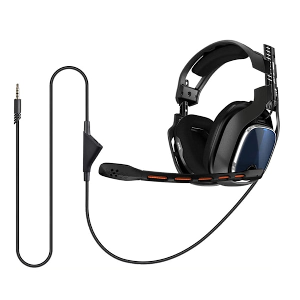 Spelheadset ljudkabel 2 meter justerbar volym 3D stereoförlängningskabel för Astro A10 A40 A30