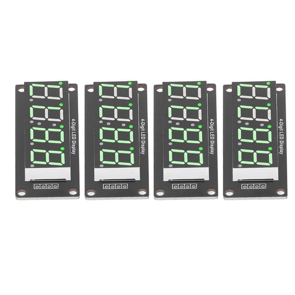 4 sæt 4-cifret digitalt rør LED-displaykort 7 segment urmodul TM1637 0,56 tommer Grøn MRA041A